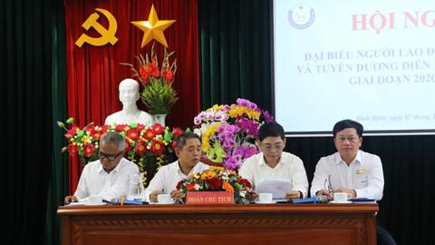 Hội nghị đại biểu người lao động năm 2025 và tuyên dương điển hình tiên tiến giai đoạn 2020 - 2025 của Công ty cổ phần Cấp thoát nước Bình Định