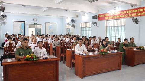 Hội nghị tuyên truyền phòng, chống tội phạm và phát động phong trào toàn dân bảo vệ ANTQ năm 2024 tại Công ty cổ phần Cấp thoát nước Bình Định